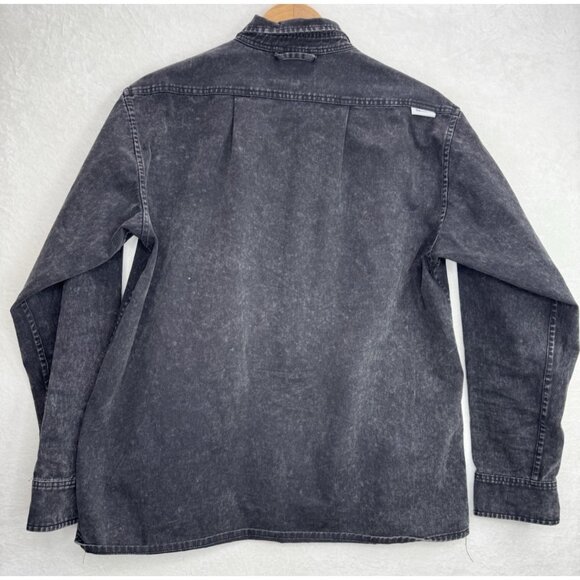 Jibberish Denver Men's Black Denim Button Up Shirt Size Medium - Picture 4 of 9